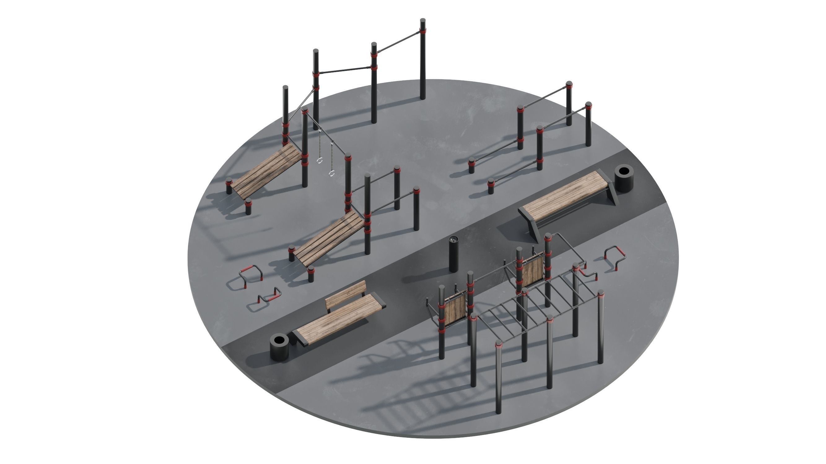 Workout Space 3D model_17