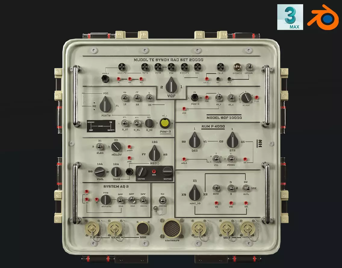 control panel 3D model_0