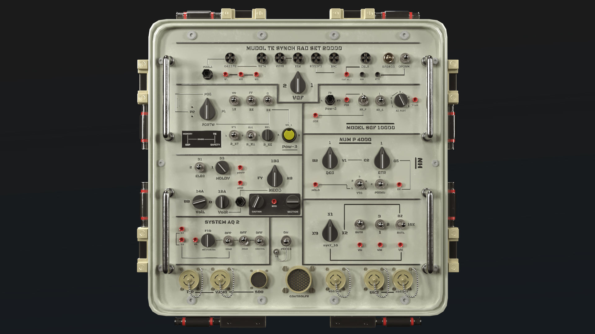 control panel 3D model_1