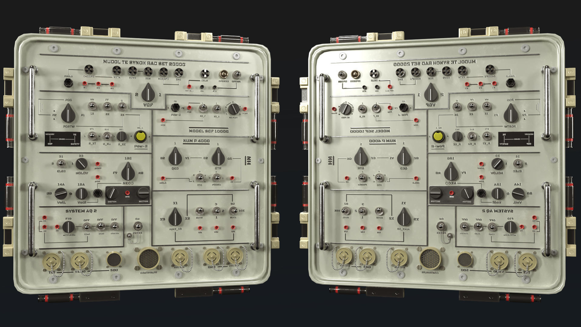 control panel 3D model_2
