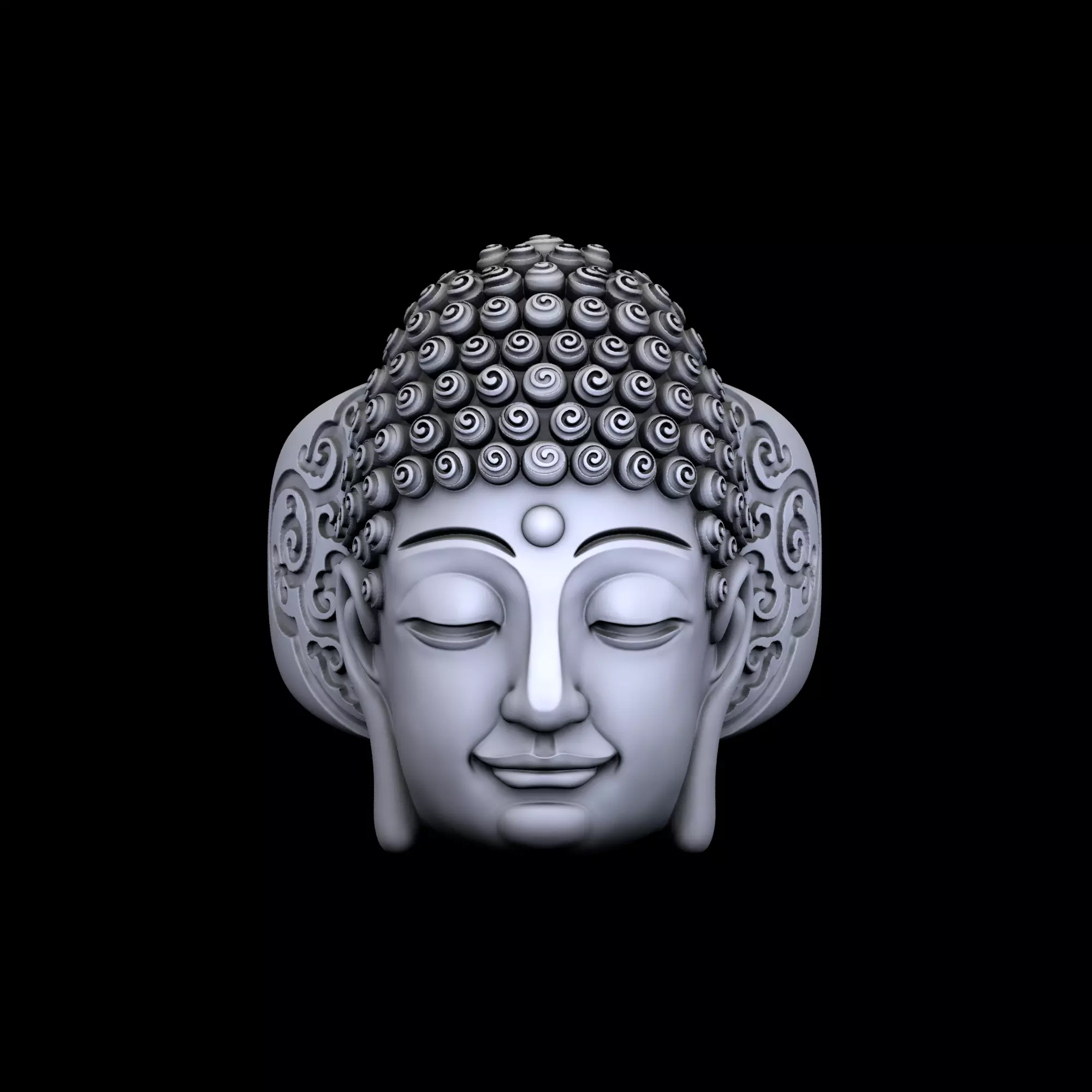 Buddha Ring 3D print model_0
