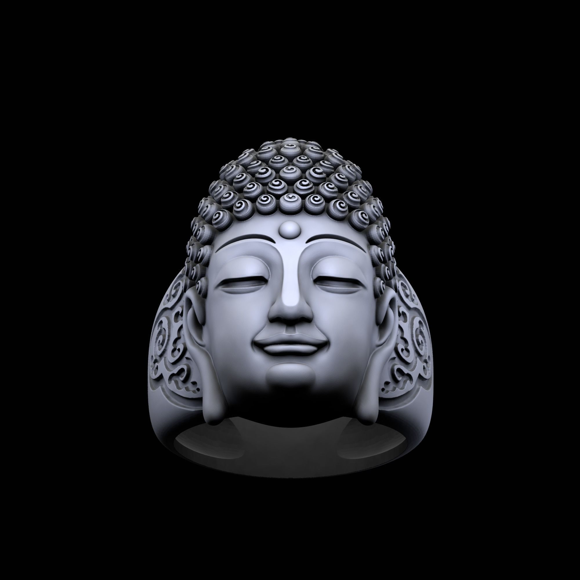 Buddha Ring 3D print model_6