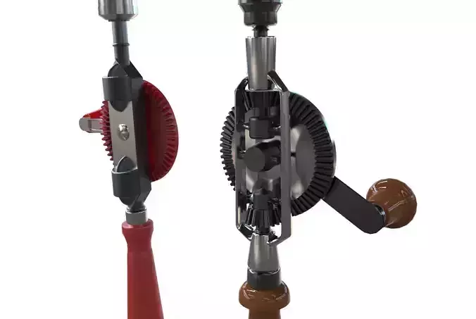 Hand drill manual traditional tool 3d models