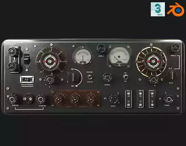 control panel 3D model