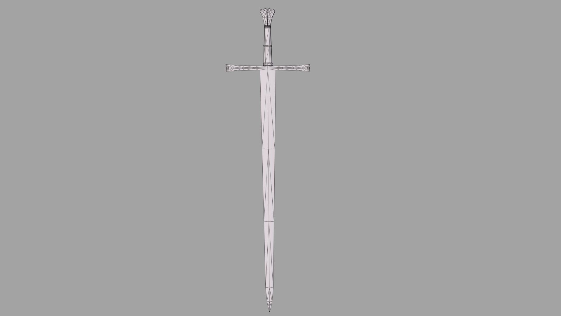 Medieval Sword Low-poly 3D model_10