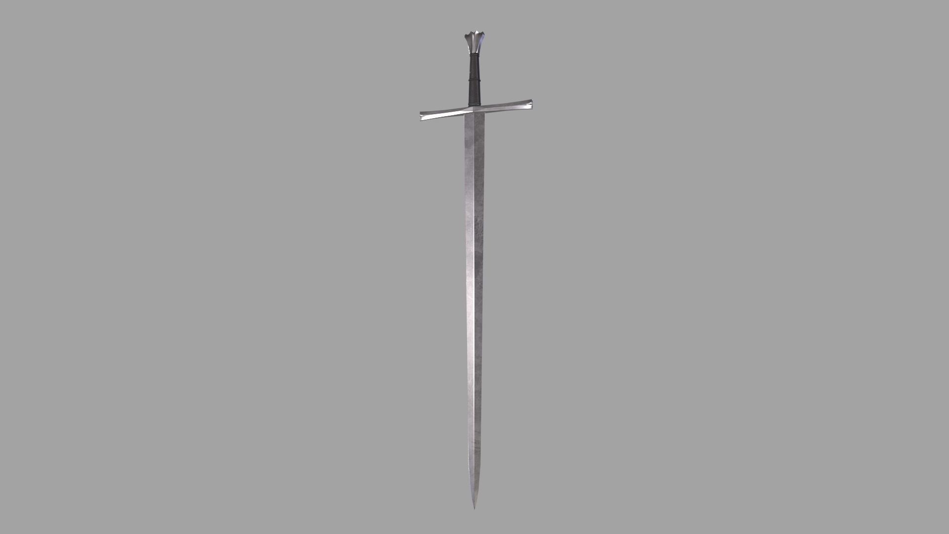 Medieval Sword Low-poly 3D model_2