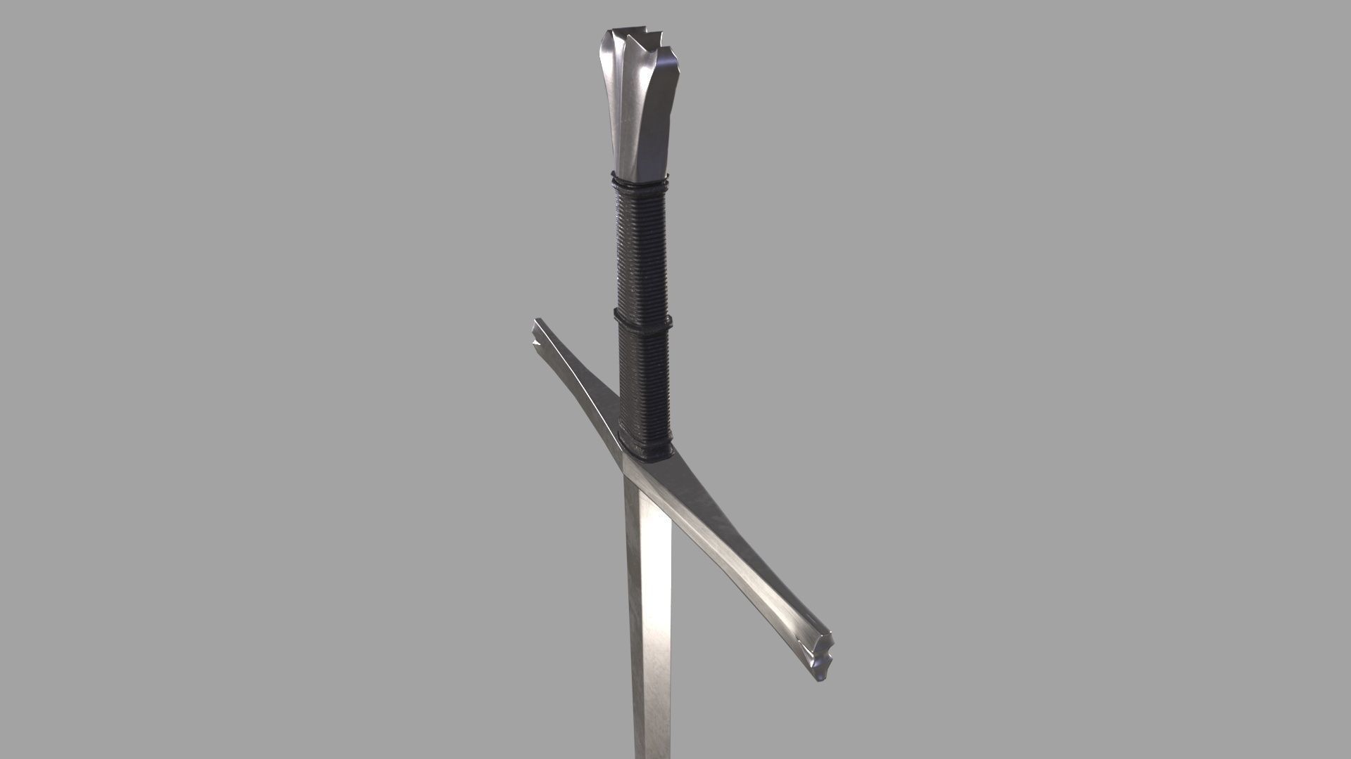 Medieval Sword Low-poly 3D model_3
