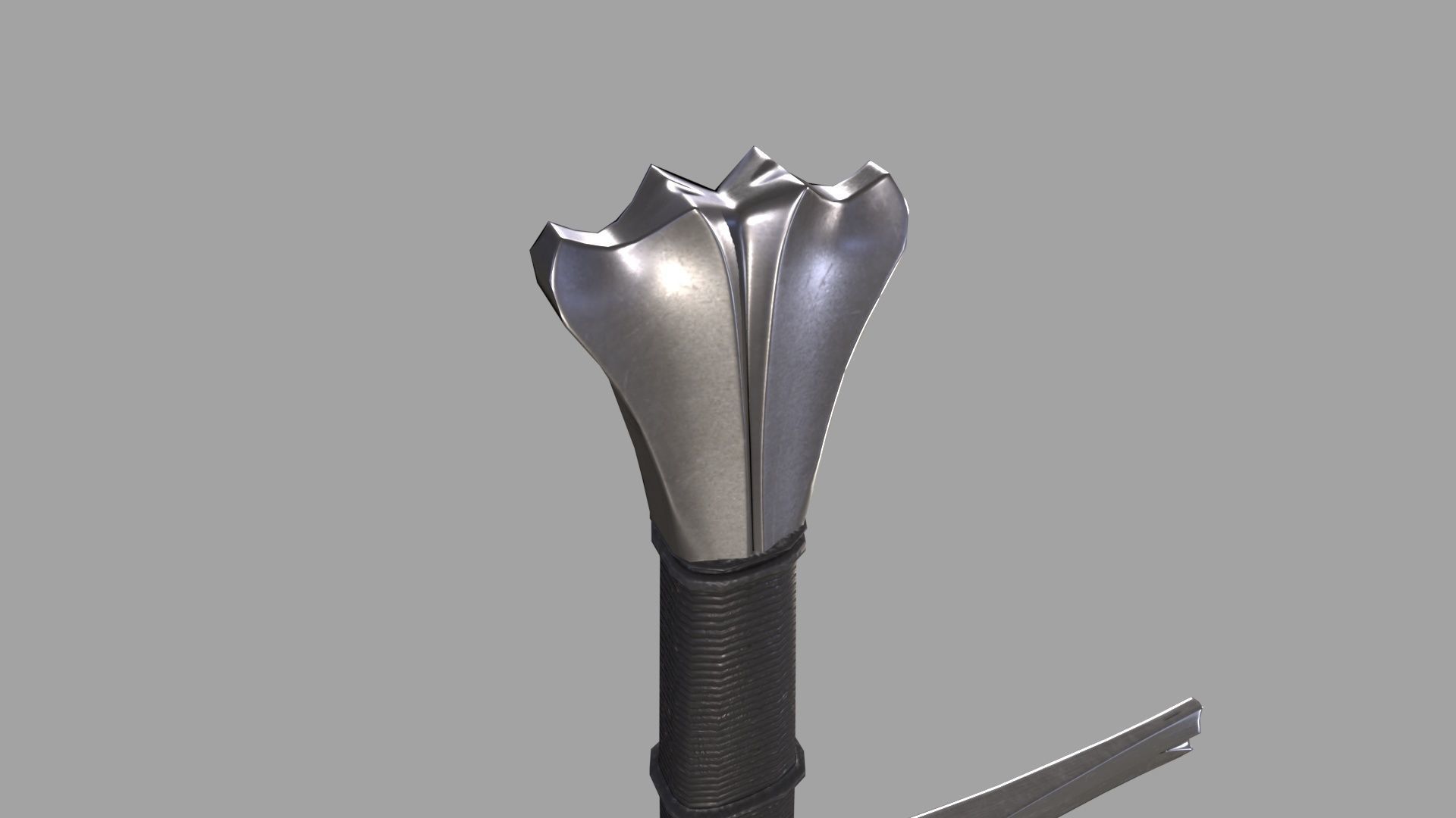 Medieval Sword Low-poly 3D model_7