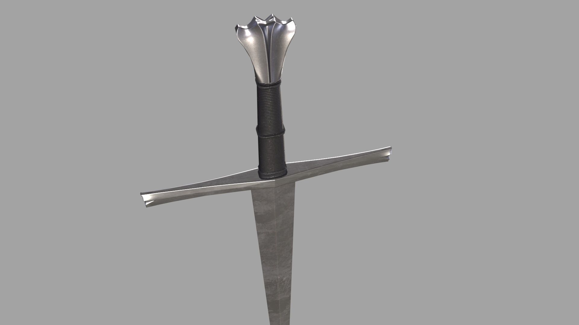 Medieval Sword Low-poly 3D model_6