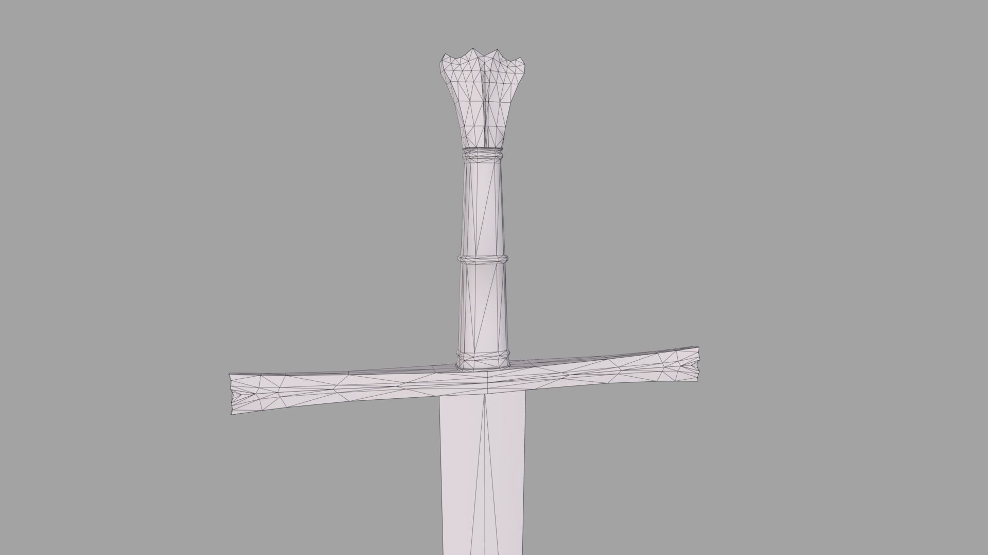 Medieval Sword Low-poly 3D model_9
