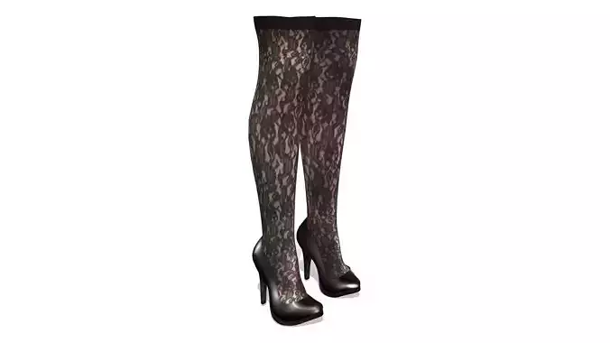 Stilettos With Over Knee Tights