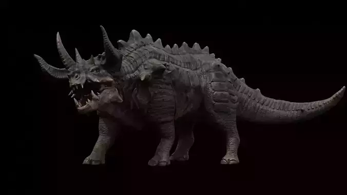 Behemoth alien creature Low-poly 3D model