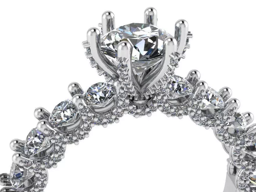 solitaire engagement ring 380 3D print model
