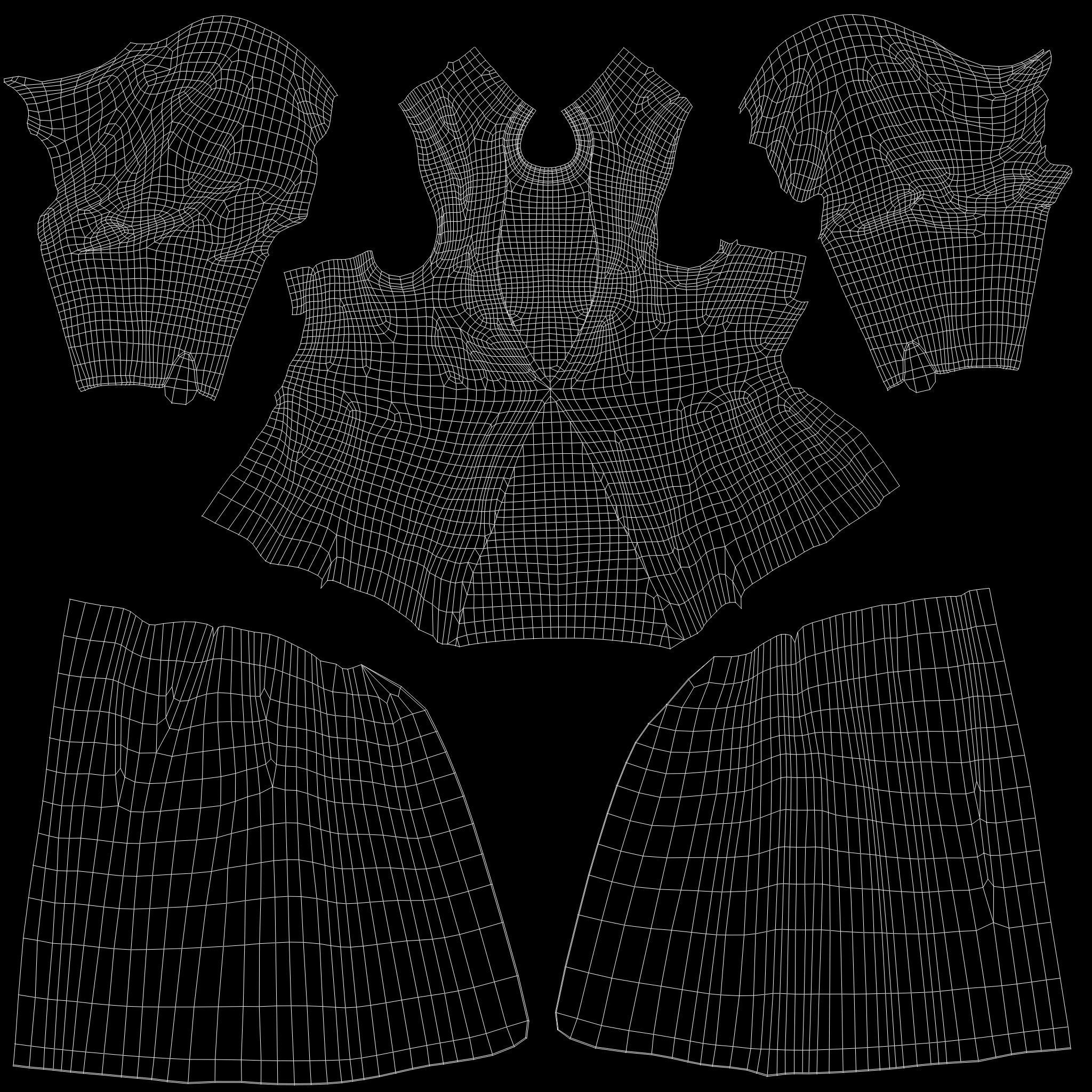 Buttoned Front Coat With Lace Undergarment Low-poly 3D model_14