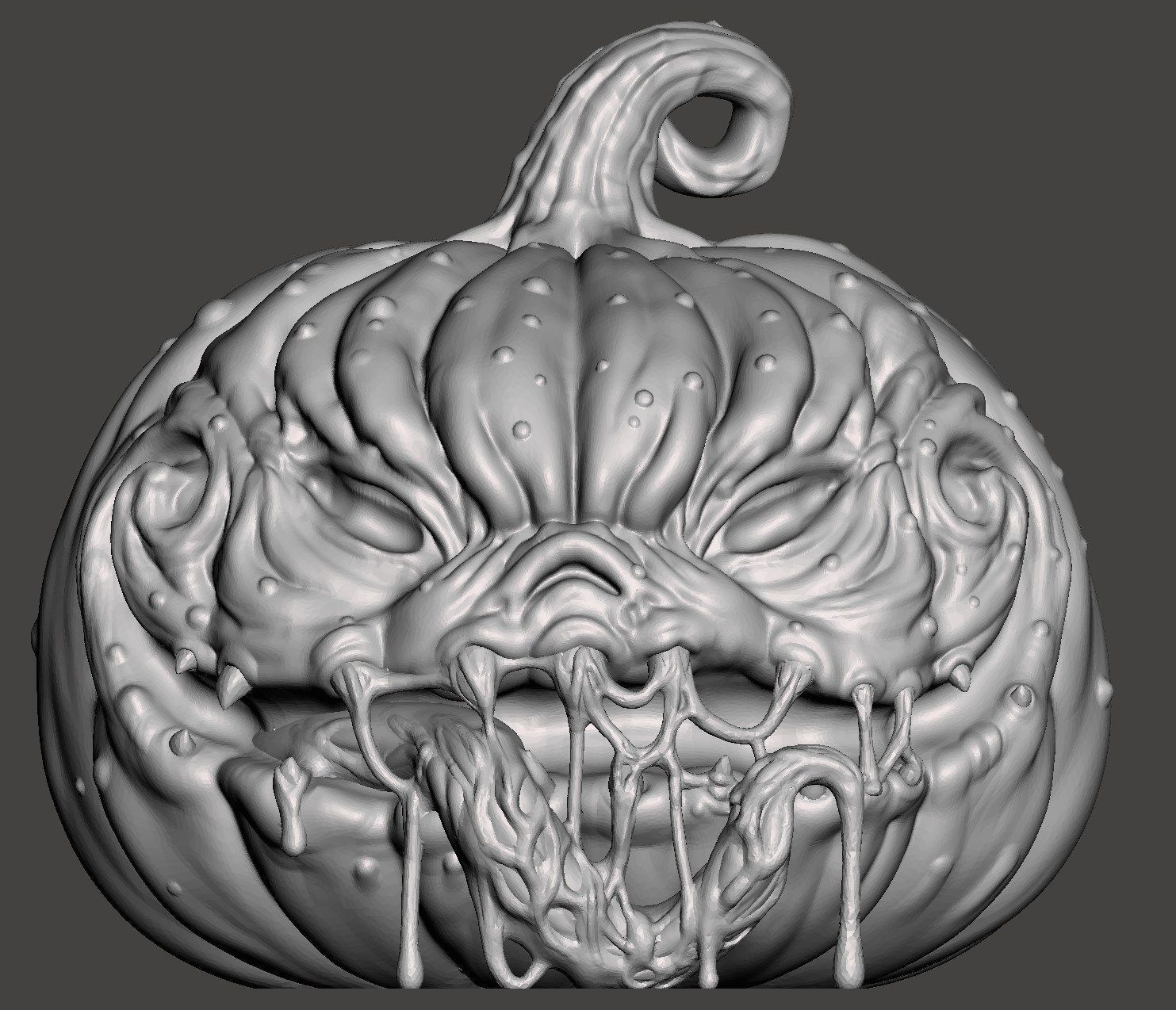 Spooky Halloween Pumpkin 3D print model_2