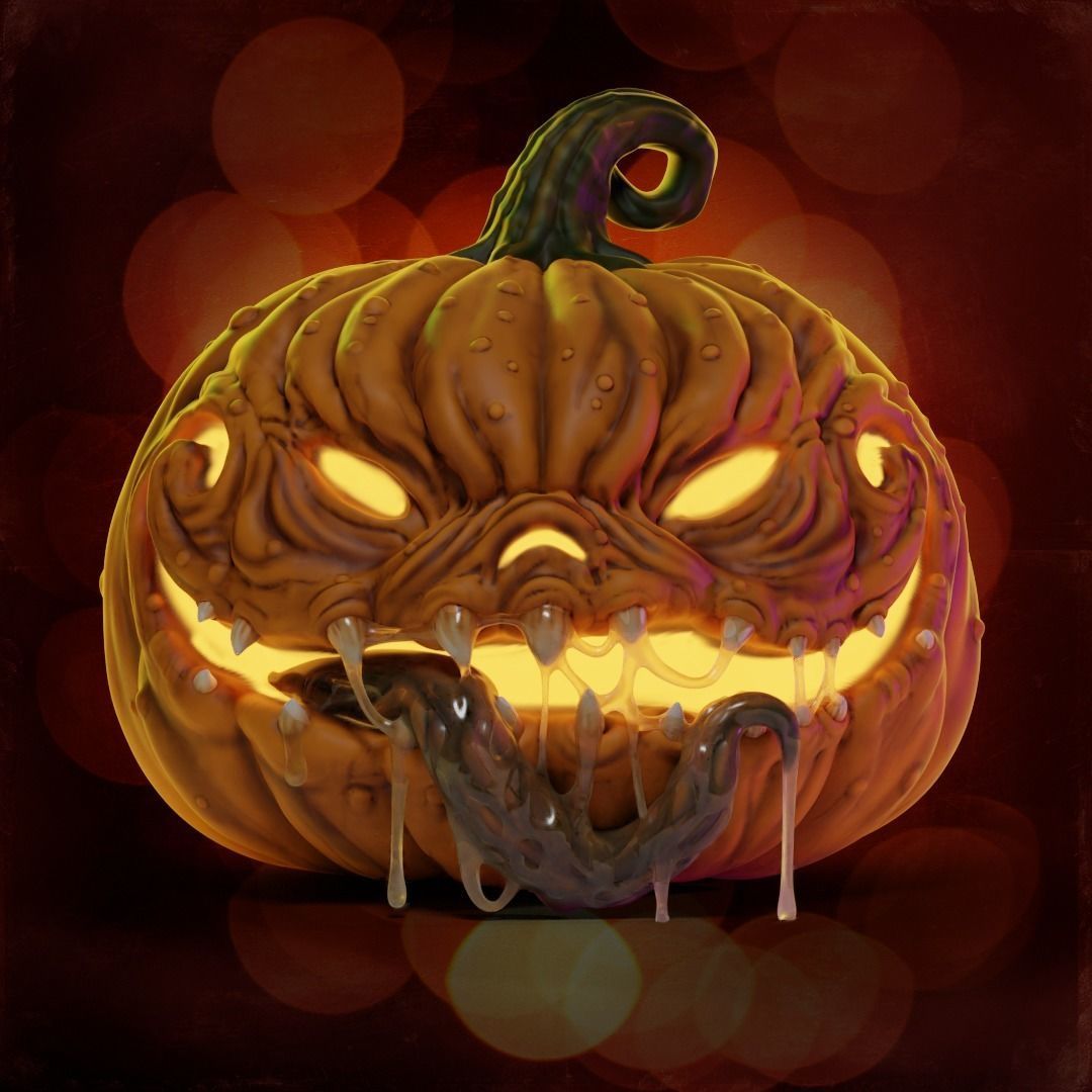 Spooky Halloween Pumpkin 3D print model_1