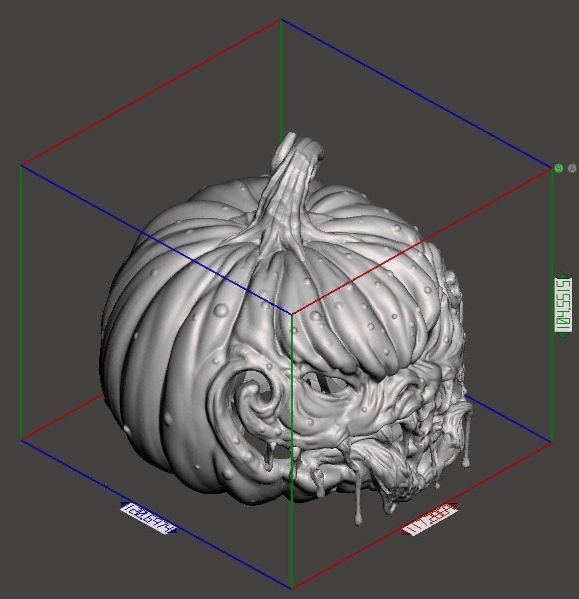 Spooky Halloween Pumpkin 3D print model_3