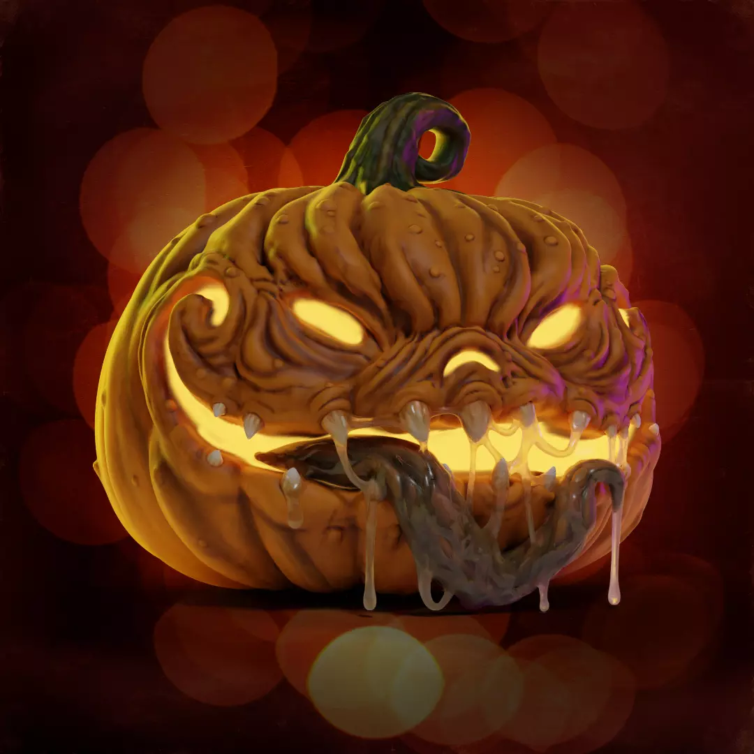 Spooky Halloween Pumpkin 3D print model_0