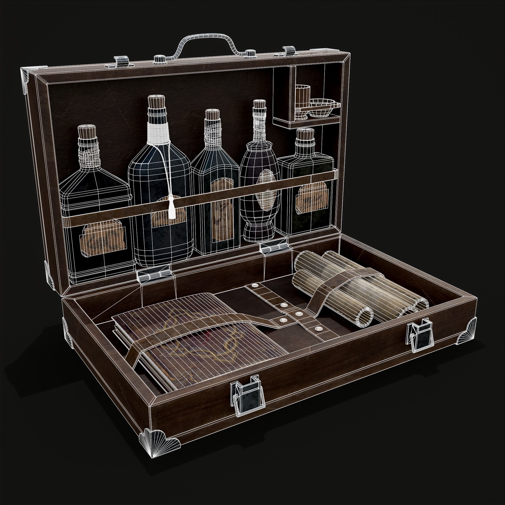 Rustic Potion Makers Briefcase Low-poly 3D model_28