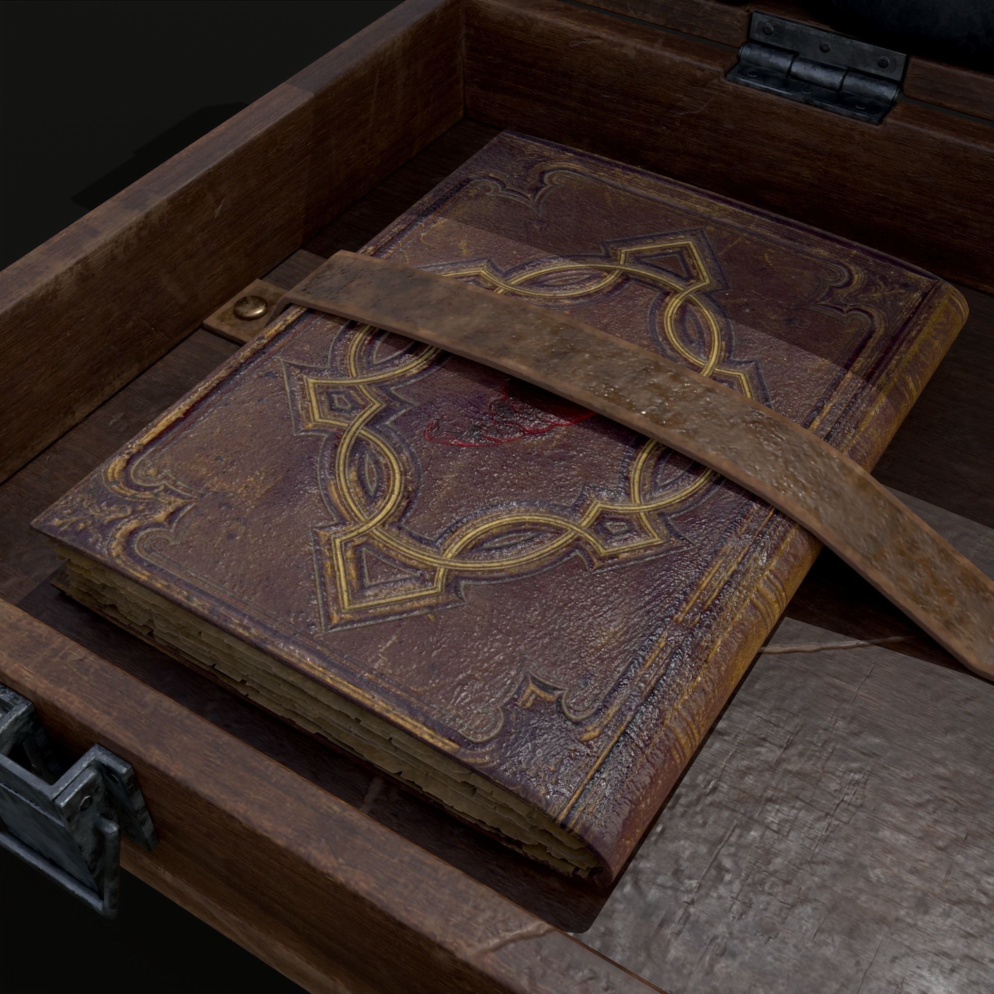 Rustic Potion Makers Briefcase Low-poly 3D model_19