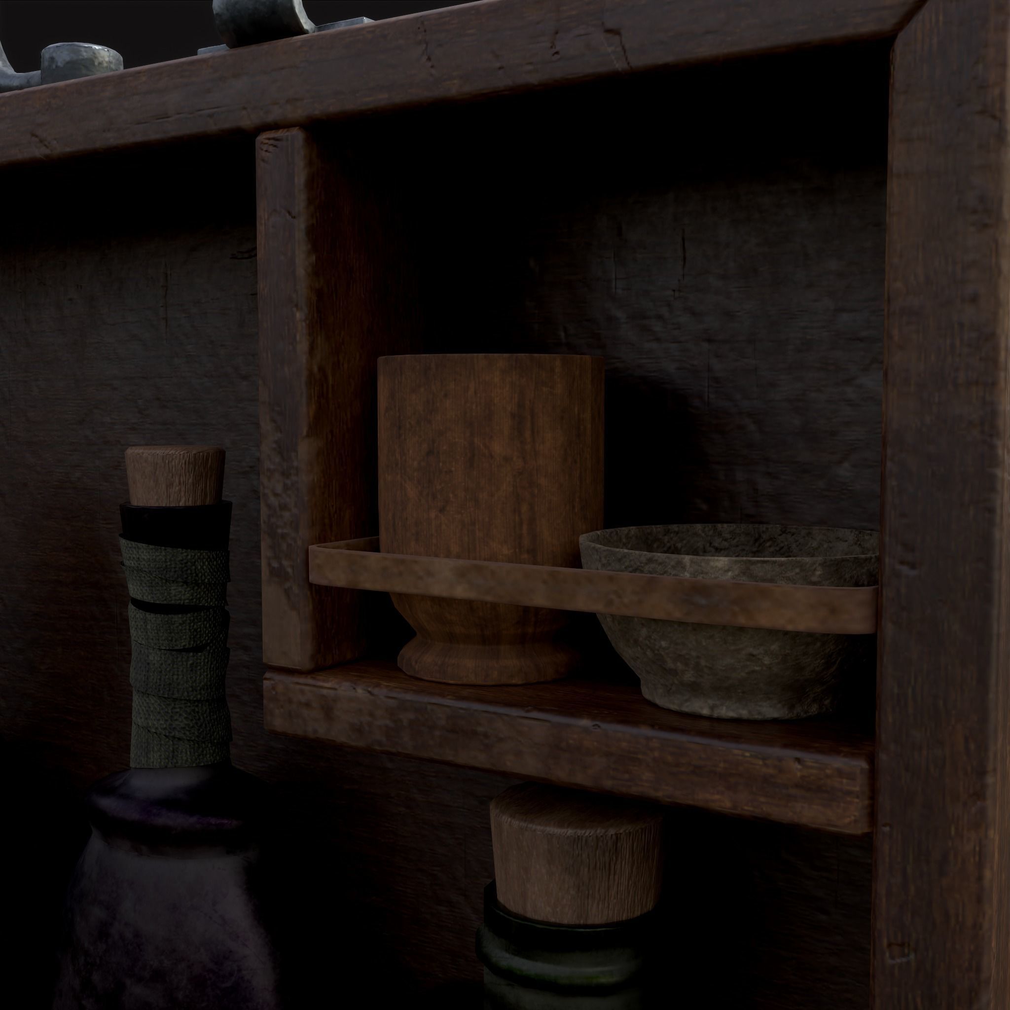 Rustic Potion Makers Briefcase Low-poly 3D model_25