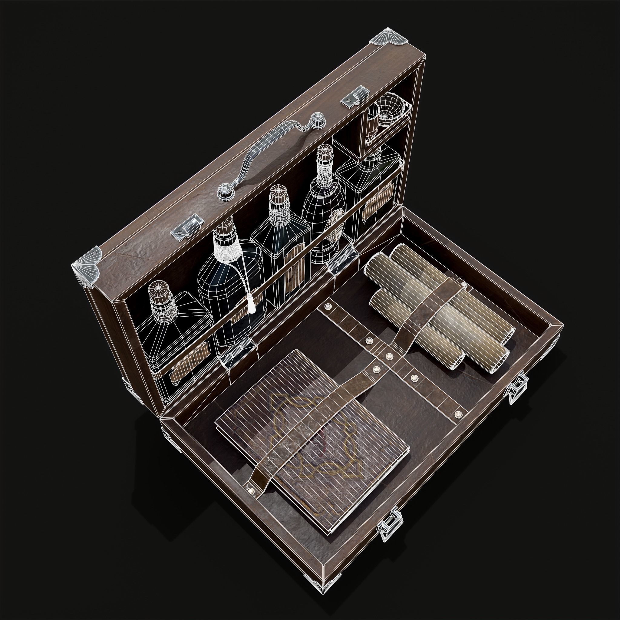 Rustic Potion Makers Briefcase Low-poly 3D model_18