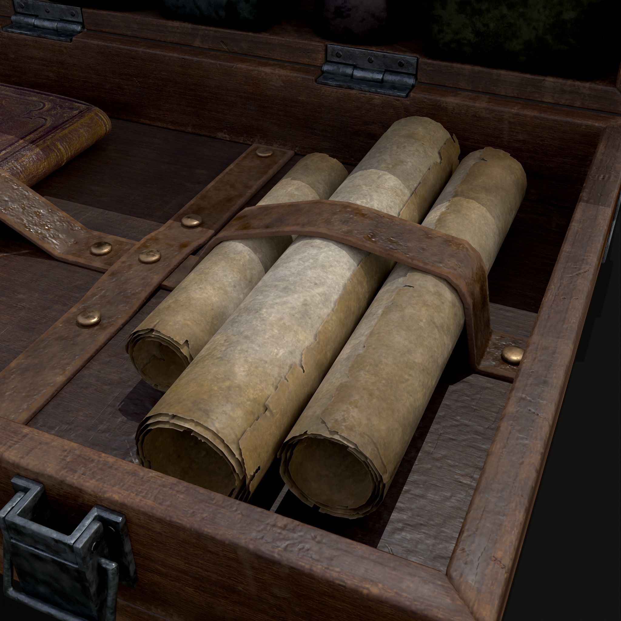 Rustic Potion Makers Briefcase Low-poly 3D model_9