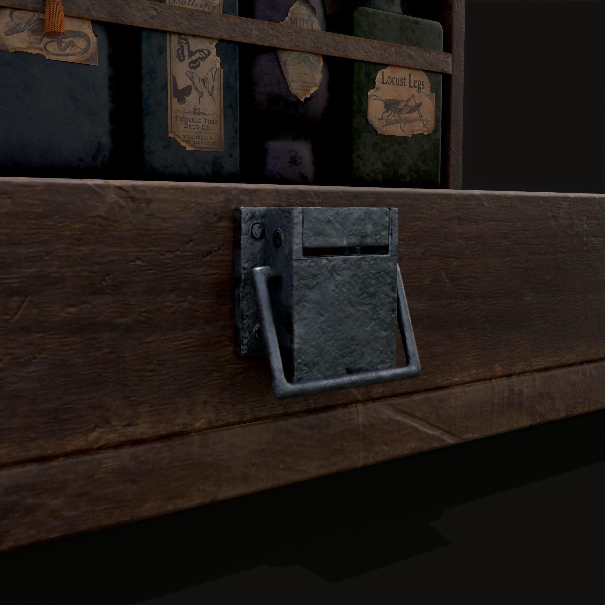Rustic Potion Makers Briefcase Low-poly 3D model_21
