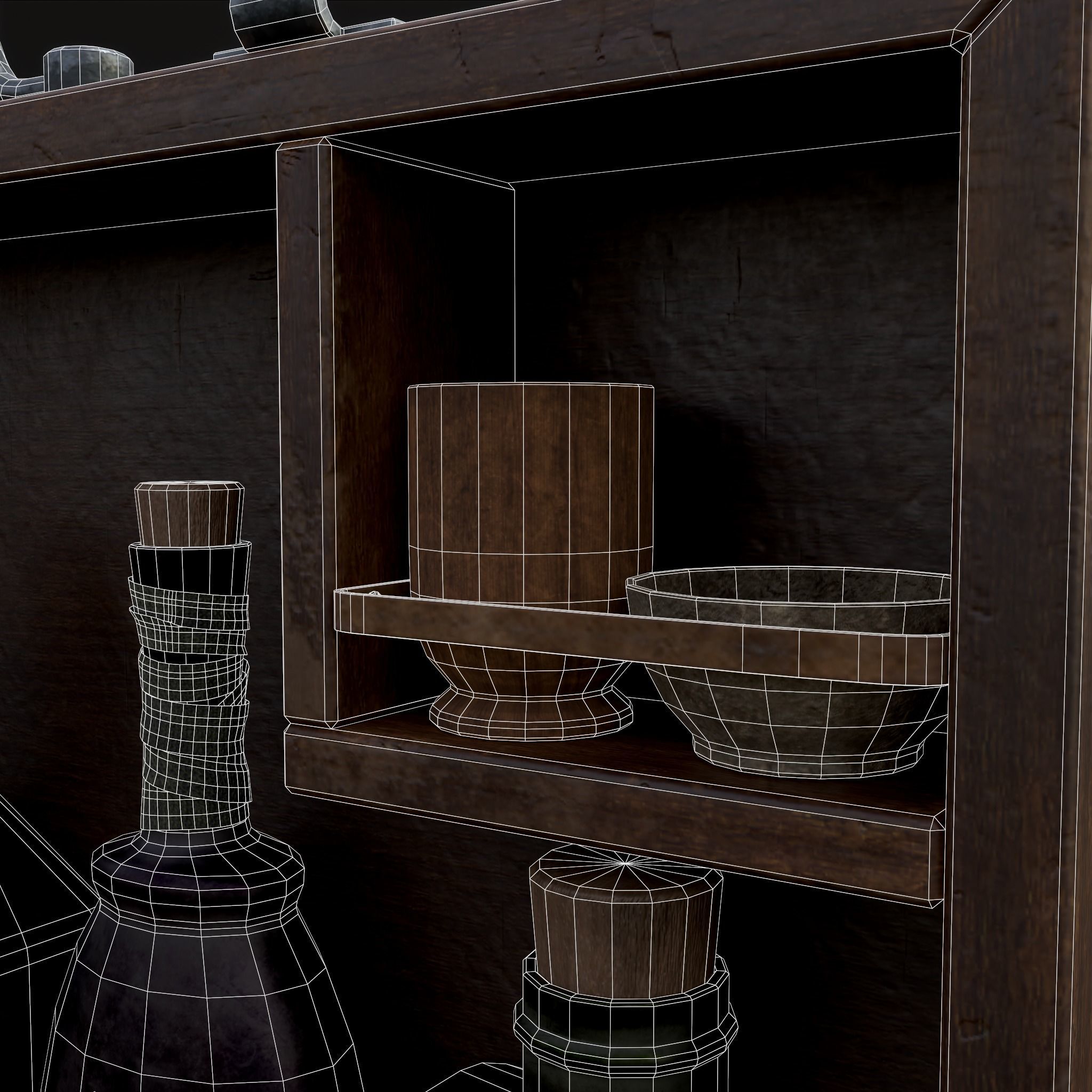 Rustic Potion Makers Briefcase Low-poly 3D model_26