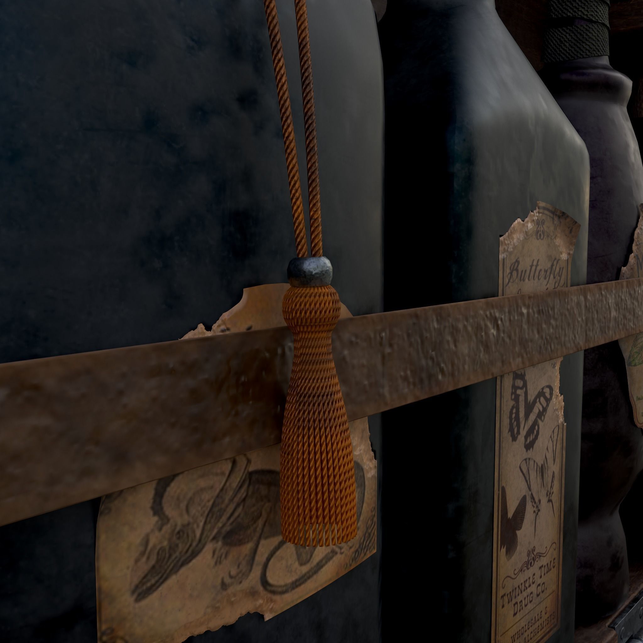 Rustic Potion Makers Briefcase Low-poly 3D model_13