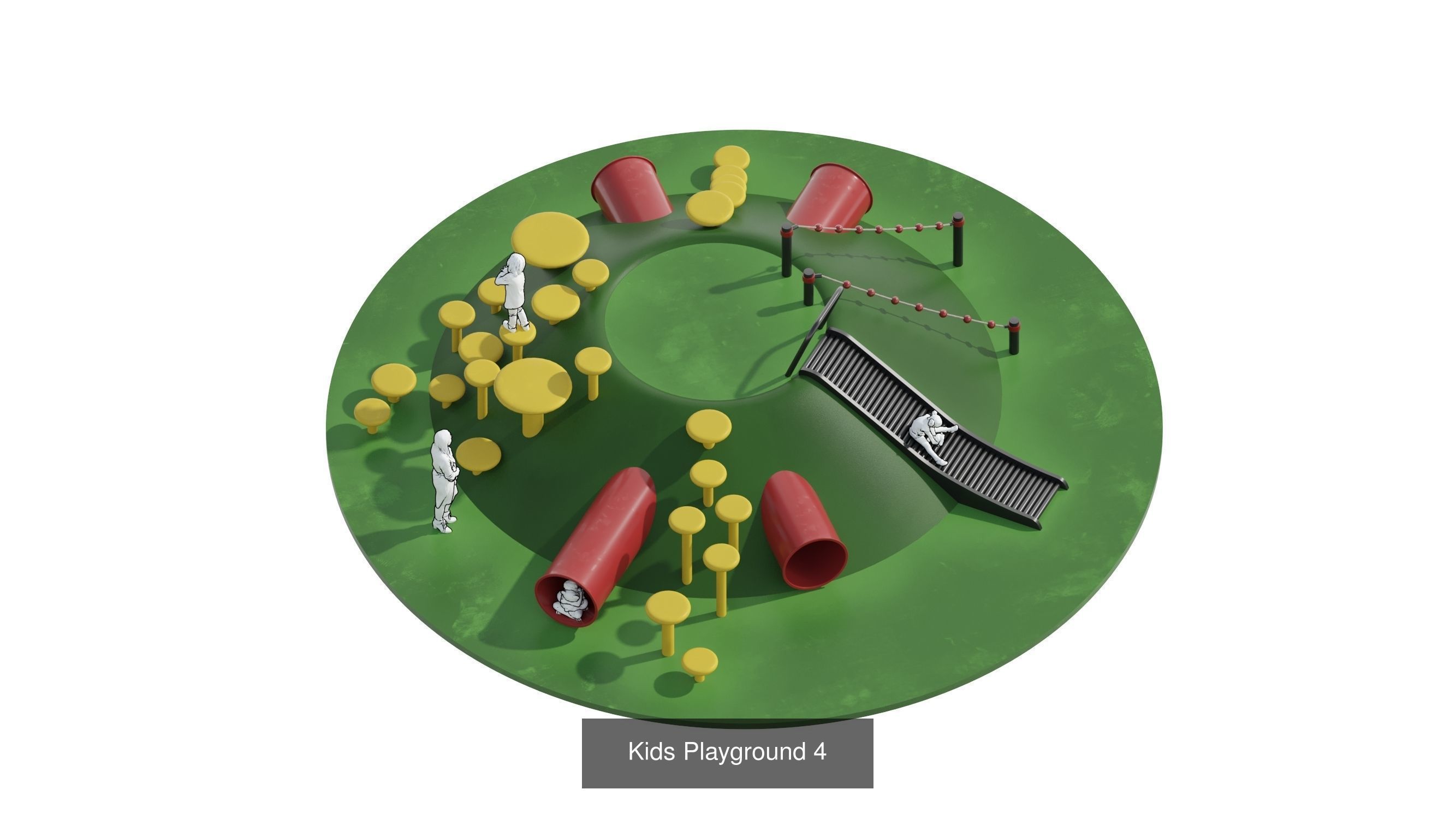 Playground set parkland design 3D Model Collection_5