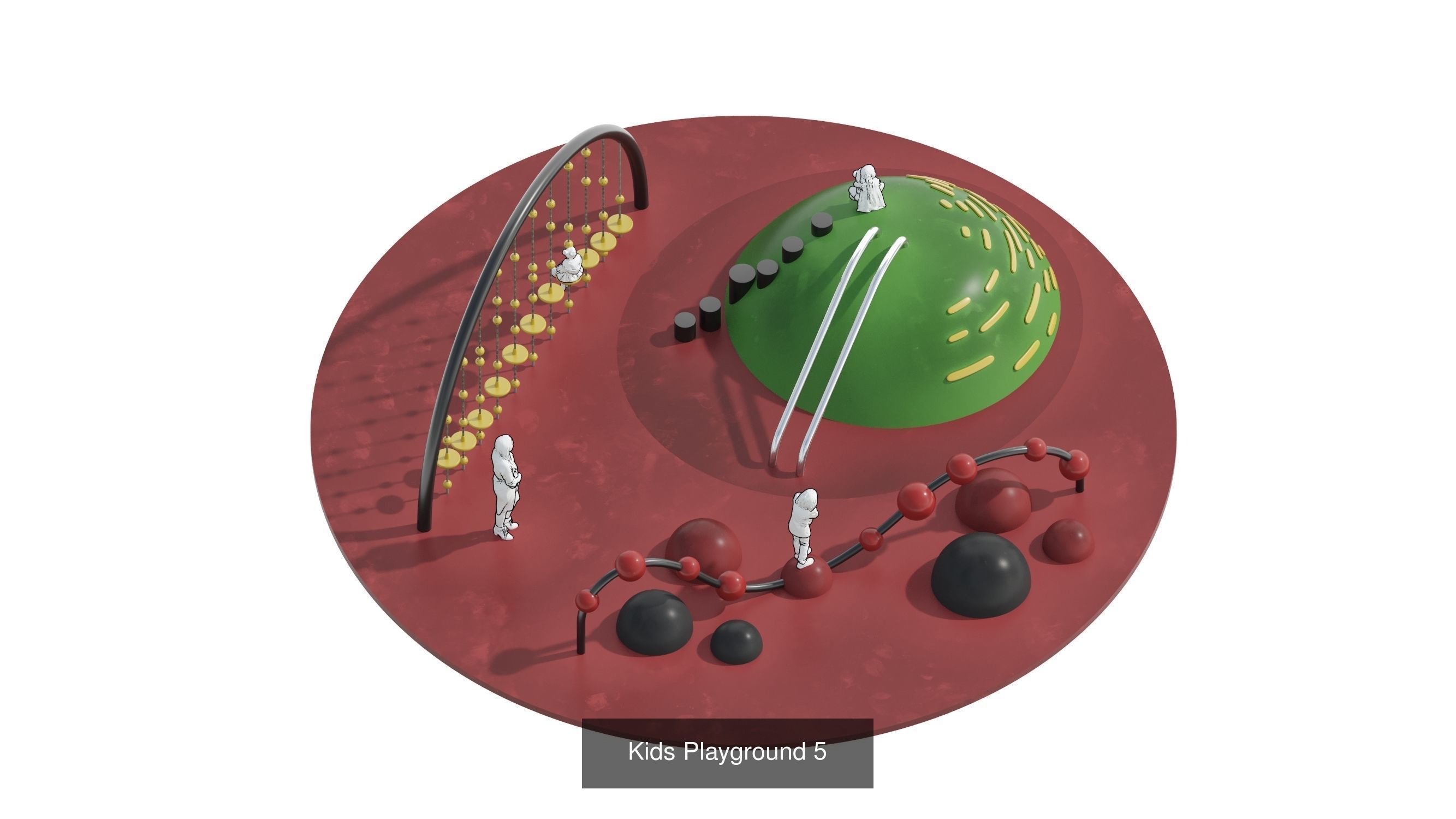 Playground set parkland design 3D Model Collection_6