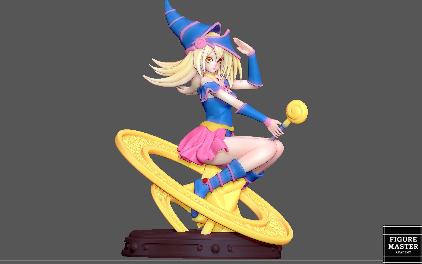 DARK MAGICIAN GIRL 2 YU GI OH ANIME CUTE CHARACTER 3D PRINT 3D print model_3