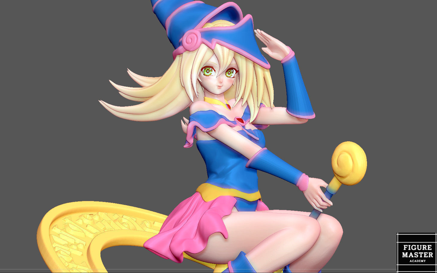 DARK MAGICIAN GIRL 2 YU GI OH ANIME CUTE CHARACTER 3D PRINT 3D print model_6