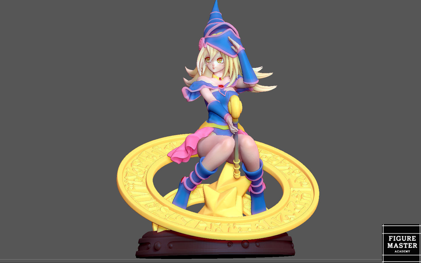 DARK MAGICIAN GIRL 2 YU GI OH ANIME CUTE CHARACTER 3D PRINT 3D print model_4