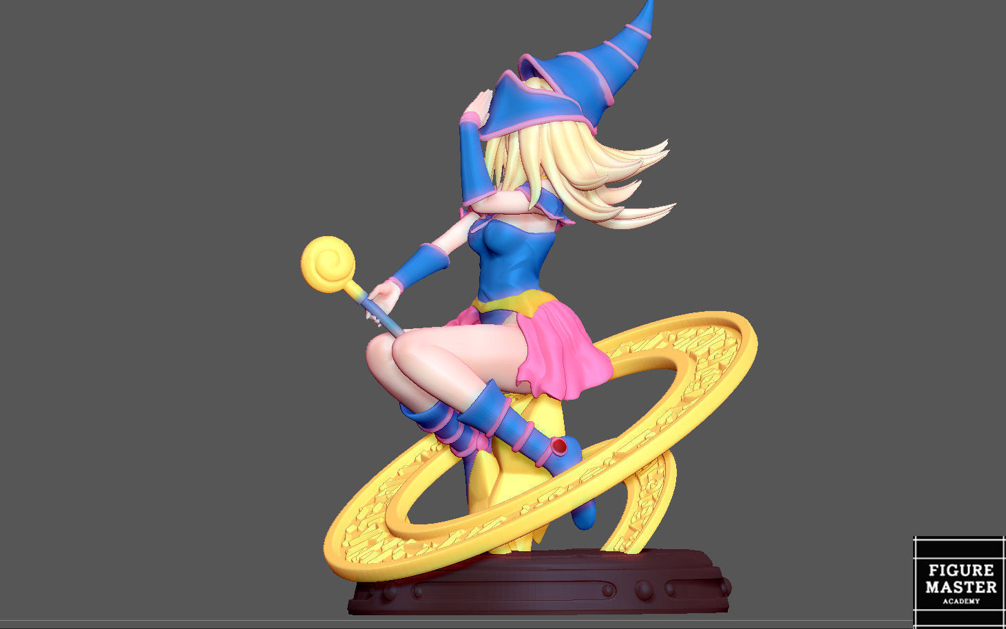 DARK MAGICIAN GIRL 2 YU GI OH ANIME CUTE CHARACTER 3D PRINT 3D print model_5