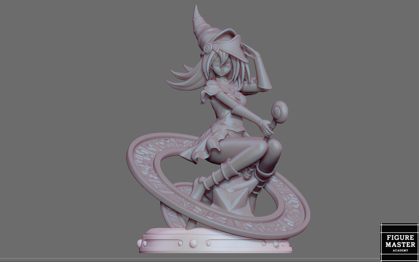 DARK MAGICIAN GIRL 2 YU GI OH ANIME CUTE CHARACTER 3D PRINT 3D print model_11