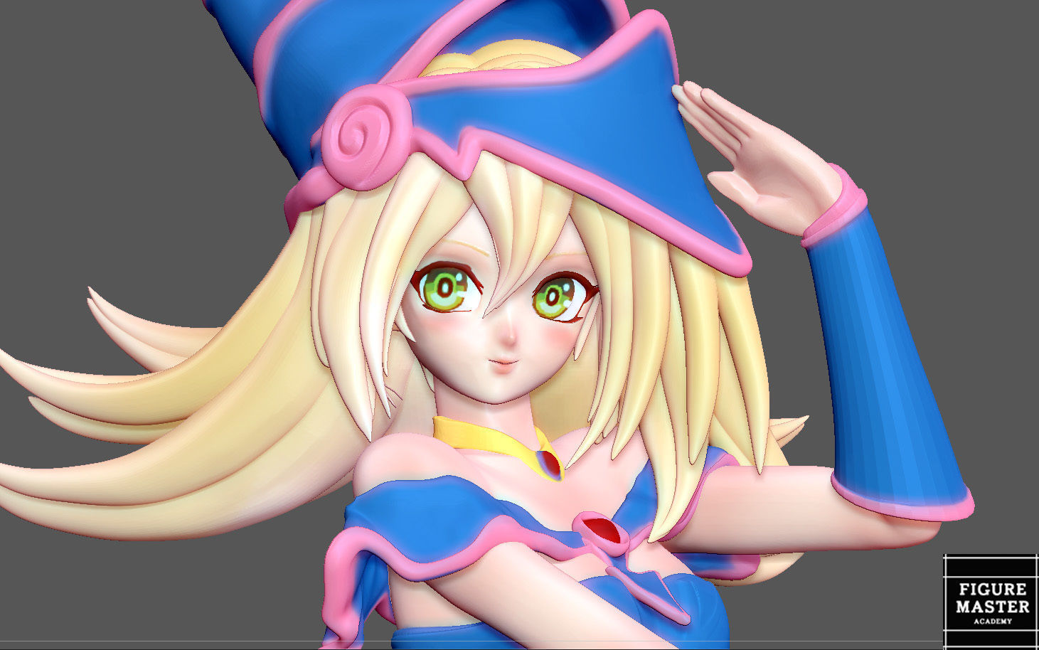 DARK MAGICIAN GIRL 2 YU GI OH ANIME CUTE CHARACTER 3D PRINT 3D print model_1
