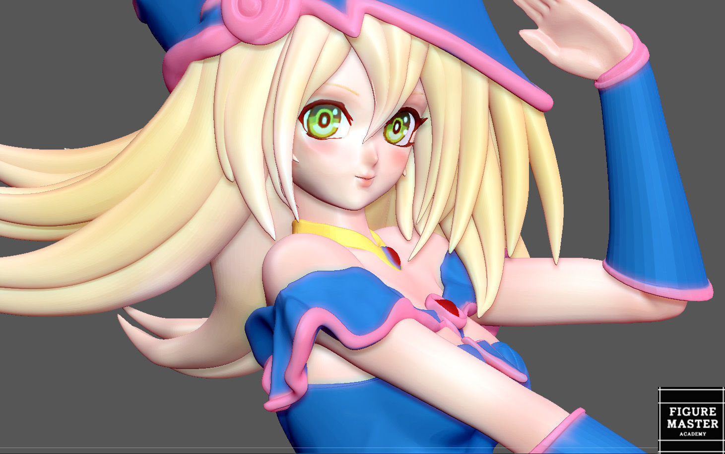 DARK MAGICIAN GIRL 2 YU GI OH ANIME CUTE CHARACTER 3D PRINT 3D print model_9