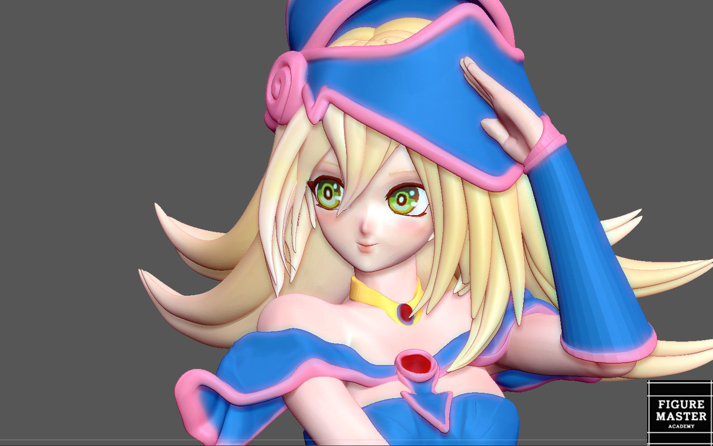 DARK MAGICIAN GIRL 2 YU GI OH ANIME CUTE CHARACTER 3D PRINT 3D print model_8