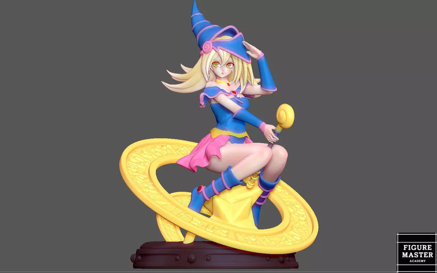 DARK MAGICIAN GIRL 2 YU GI OH ANIME CUTE CHARACTER 3D PRINT 3D print model_0