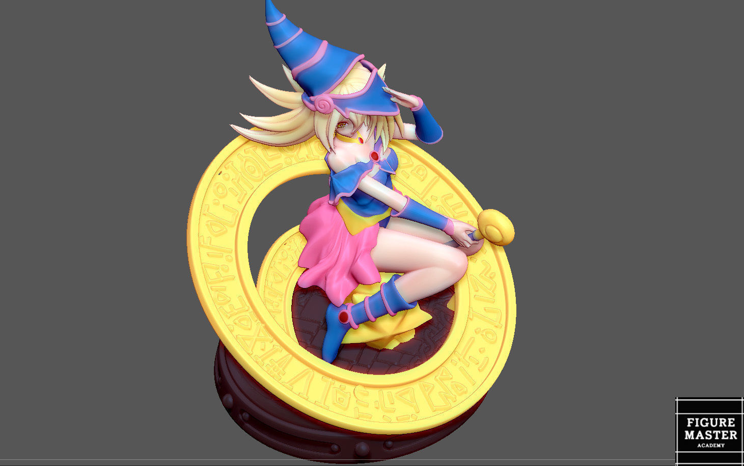 DARK MAGICIAN GIRL 2 YU GI OH ANIME CUTE CHARACTER 3D PRINT 3D print model_2