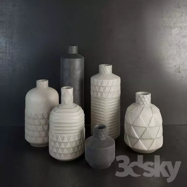 pattern vases 3D model