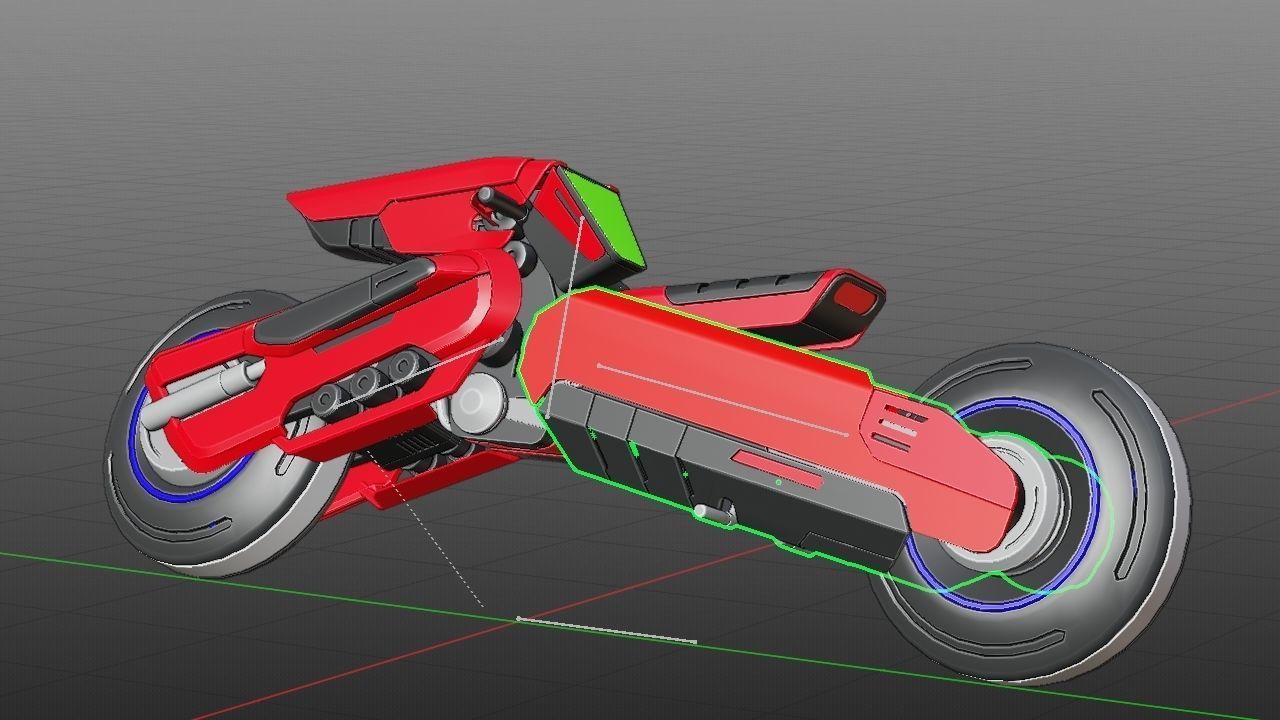 FUTURISTIC VEHICLE  rigged 3D model_30