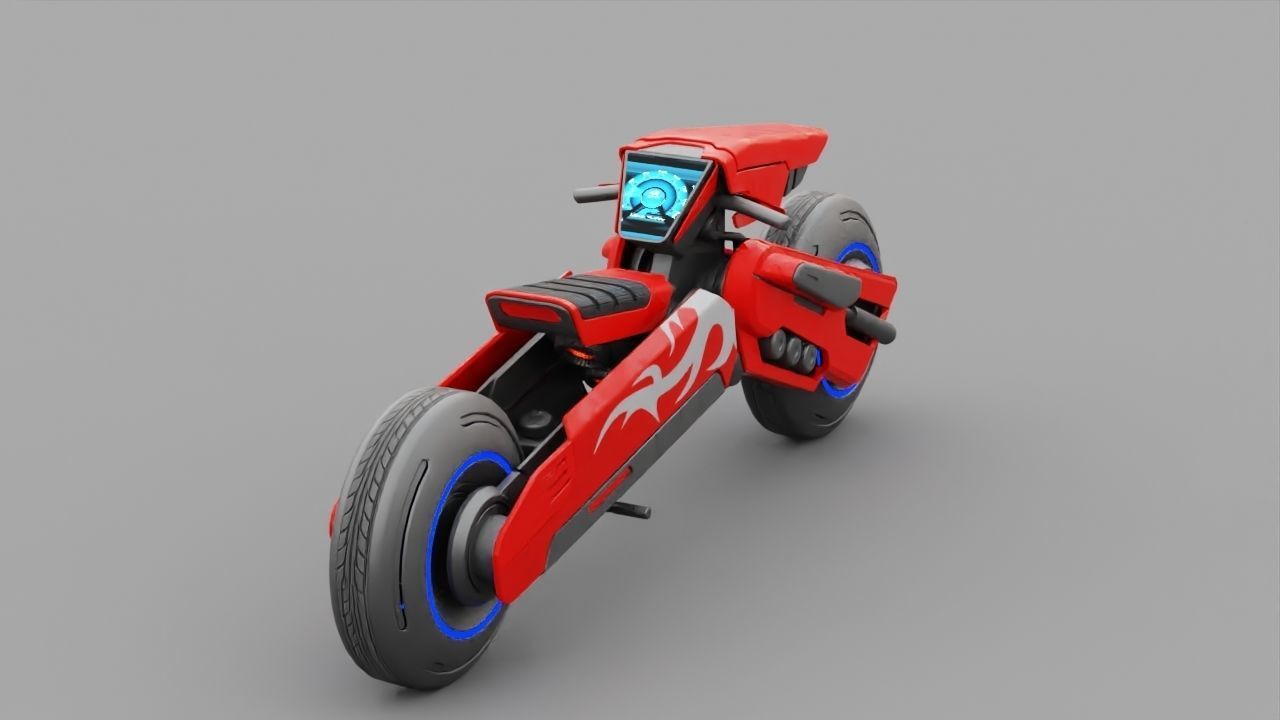 FUTURISTIC VEHICLE  rigged 3D model_6