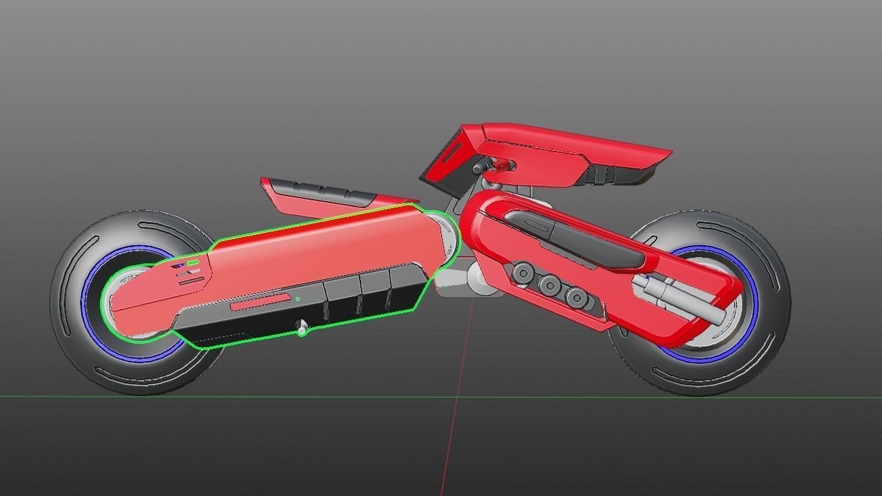 FUTURISTIC VEHICLE  rigged 3D model_33