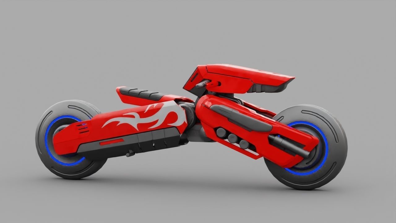 FUTURISTIC VEHICLE  rigged 3D model_2