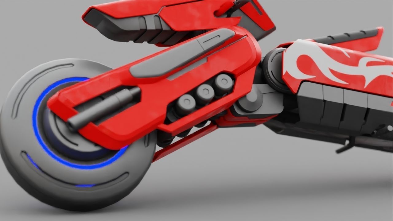 FUTURISTIC VEHICLE  rigged 3D model_24