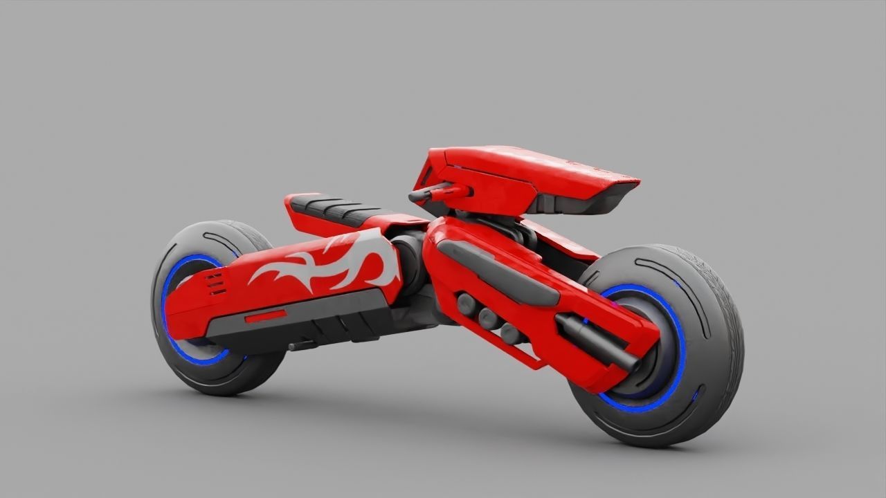 FUTURISTIC VEHICLE  rigged 3D model_1