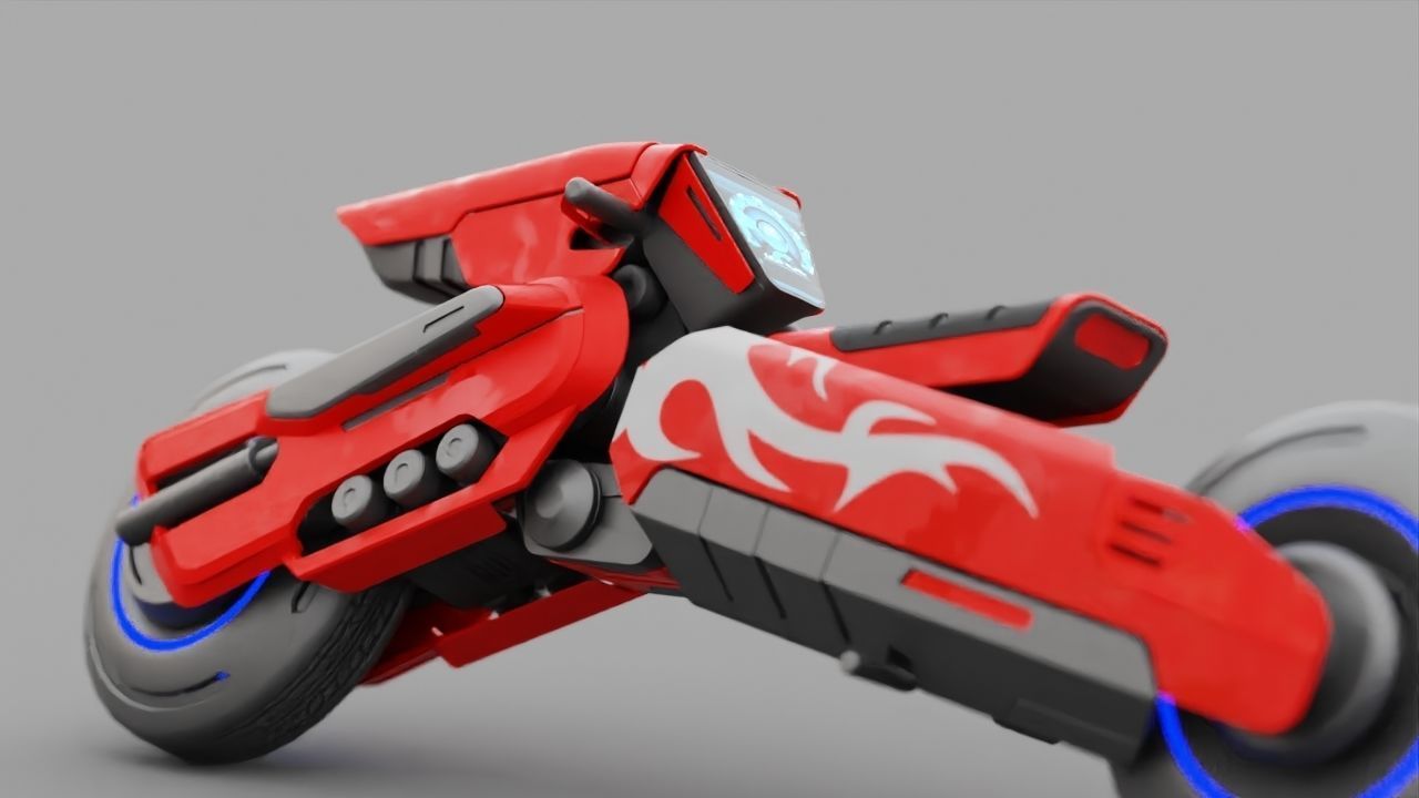 FUTURISTIC VEHICLE  rigged 3D model_29